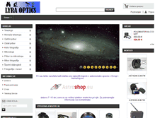 Tablet Screenshot of lyra-optics.si